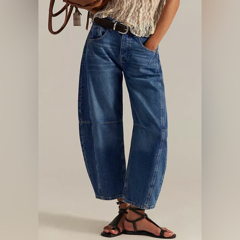 We The Free Blue Flare & Wide Leg Jeans